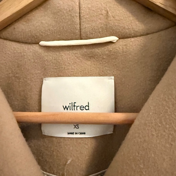 WILFRED Wool Cashmere Camel Cocoon Midi Coat - Picture 5 of 7
